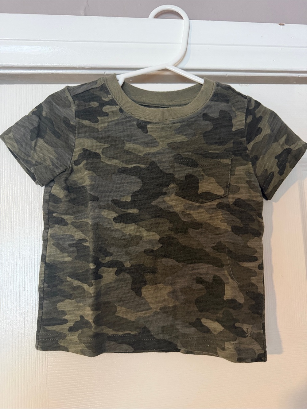 Janie and Jack Green Camo Pocket Tee